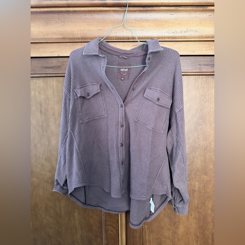 Aerie Waffle Button Down